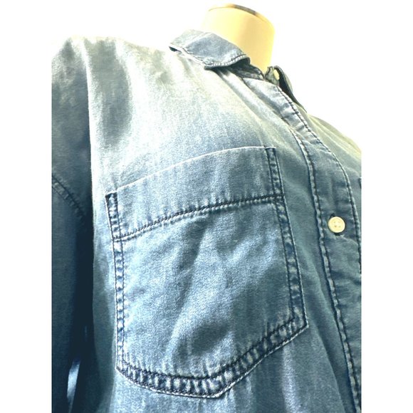 A.N.A. A New Approach Black Red Purple Geometric Print Roll Tab Sleeves Size XL - Picture 5 of 9